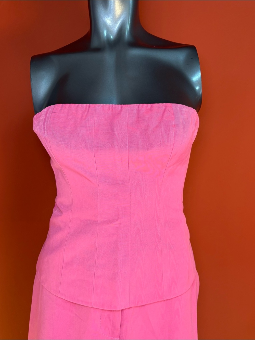 STAUD Oak Corset Hot Pink Bandeau Top